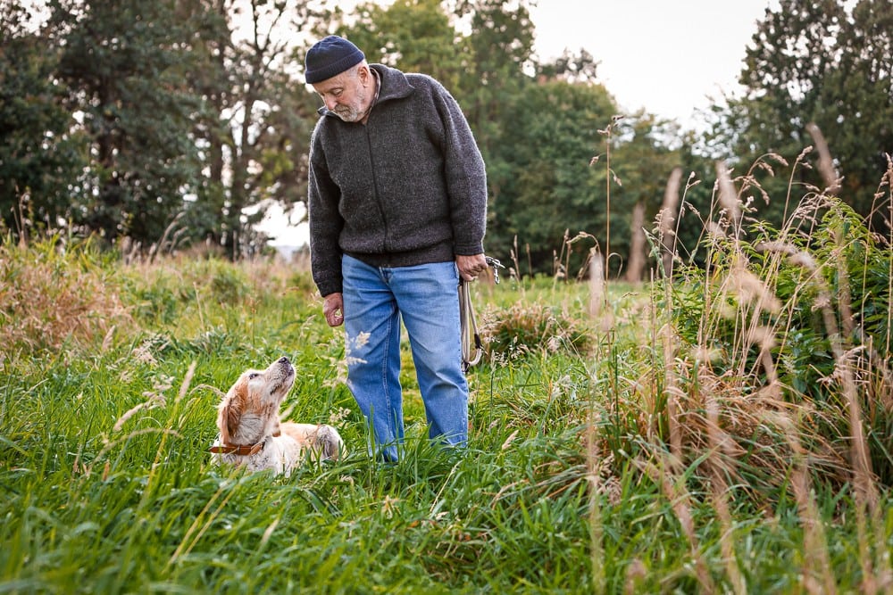 Fotoshooting Rentner mit Hund Bremen