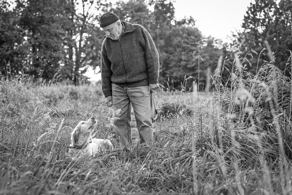 Schwarz-Weiss Aufnahme Tierfotoshooting