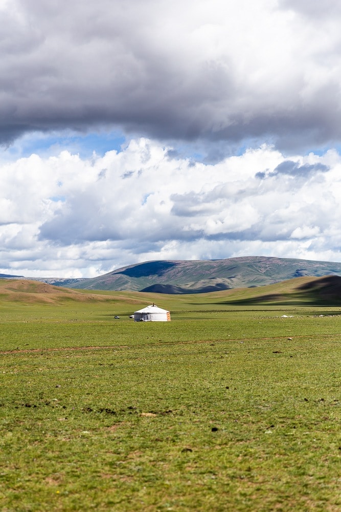 Reisereportage Mongolei Jurte in der Steppe Mongolei